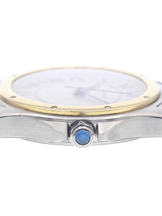 Cartier Santos - 33 mm, Yellow Gold for sale | eBay CARTIER Santo Cougar LM W20036R3 YG2 tone beige Dial Automatic Men\'s_960639